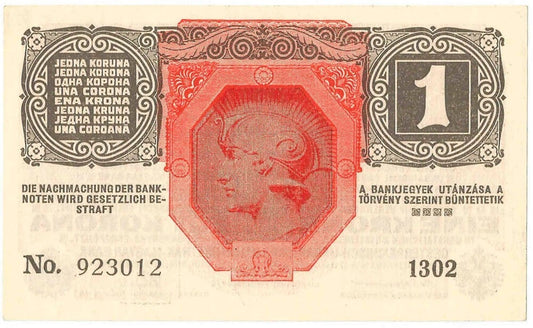 Austro-Węgry, 1 korona, egy korona, eine krone, 1916, stan 1/1-, piękny