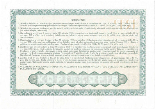 Powszechne świadectwo udziałowe, AA0006239