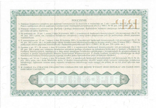 Powszechne świadectwo udziałowe, AF0505298